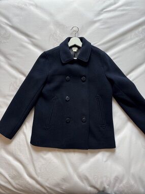 Crewcuts Dark Navy Double-Breasted Pea Coat